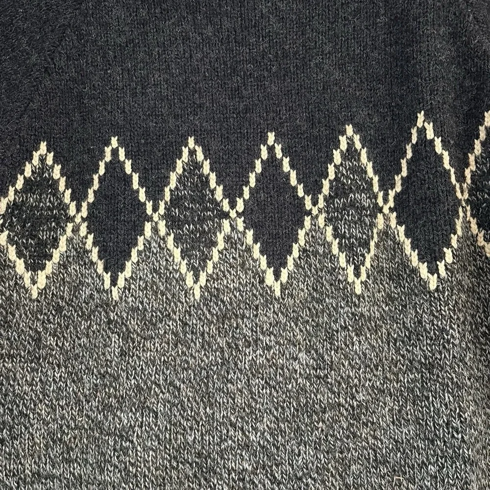 Northern‎ Isles Mens Sweater Vintage Argyle 90s Y2K Pullover Crew  XL